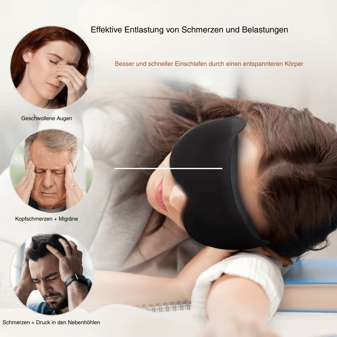 3D Augenmaske, Schlafmaske, Wimpernschutz ideal für Schlaf, Schutz & Seitenschläfer