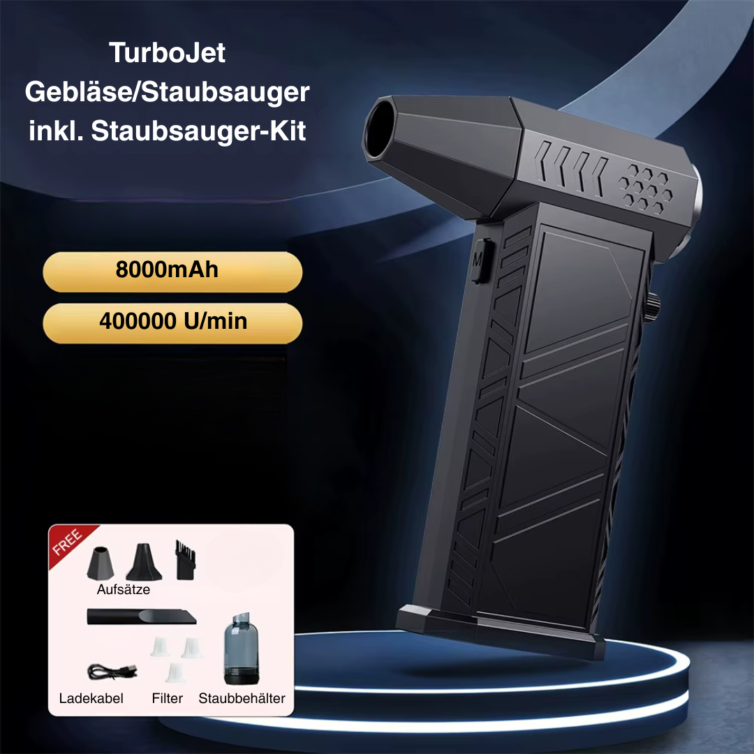 TurboJet Gebläse – Hochleistungs-Luftgebläse & Staubsauger mit bürstenlosem Motor