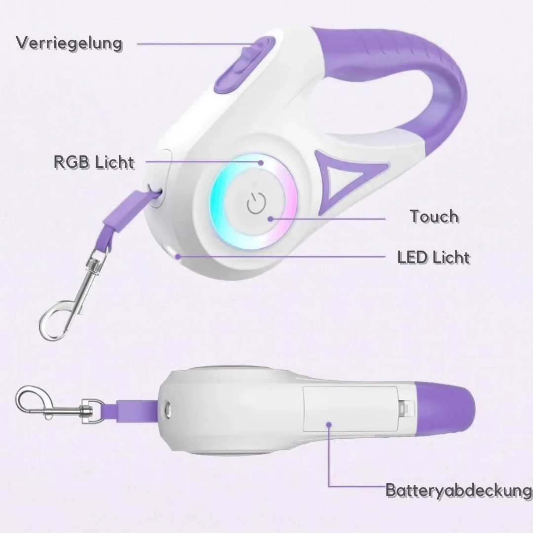 Dog Leash Pro - Hundeleine mit LED-Licht für sicheres Gassigehen bei Tag & Nacht