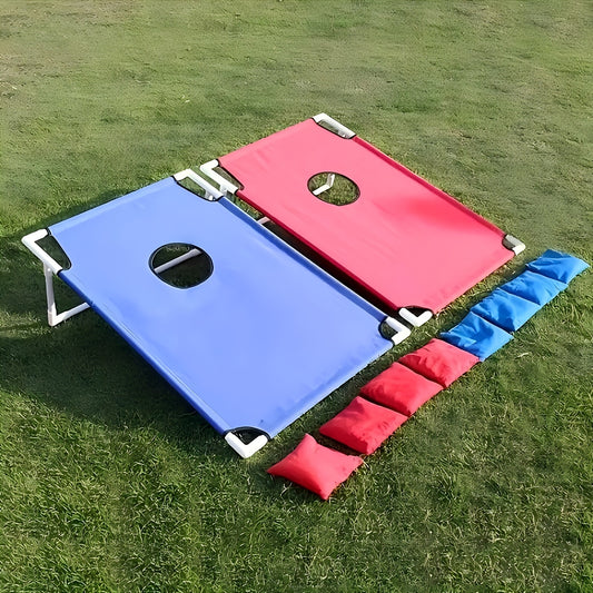 7‑teiliges faltbares Cornhole‑Set – Polyester‑Bags, tragbar & ideal für Outdoor‑Spaß